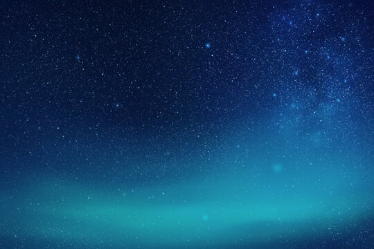 Milky Way and blue nebula. Night starry sky. Foggy vector background