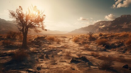 Unleashing the Power of Unreal Engine: A Cinematic Hyper-Detailed Landscape of a Burnt Barren Wasteland Resulting from Catastrophic Solar Activity, Generative ai