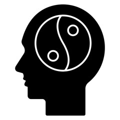 An editable design icon of yin yang