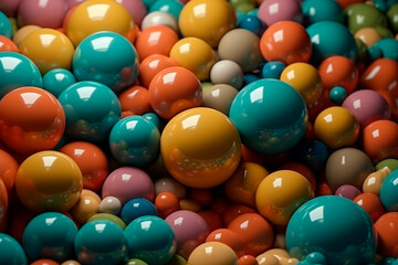 Balls background Generated AI image: 