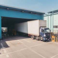 Obraz na płótnie Canvas truck in the warehouse. generative ai