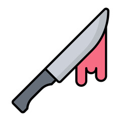 Knife Line Color Icon