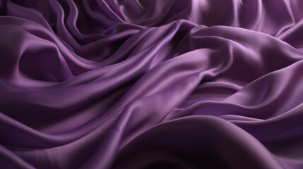 Majestic Purple Fabric Waves Generative AI