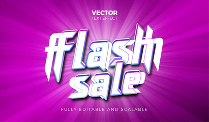 vector flash sale text effect style