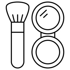 Fototapeta premium Perfect design icon of compact powder 