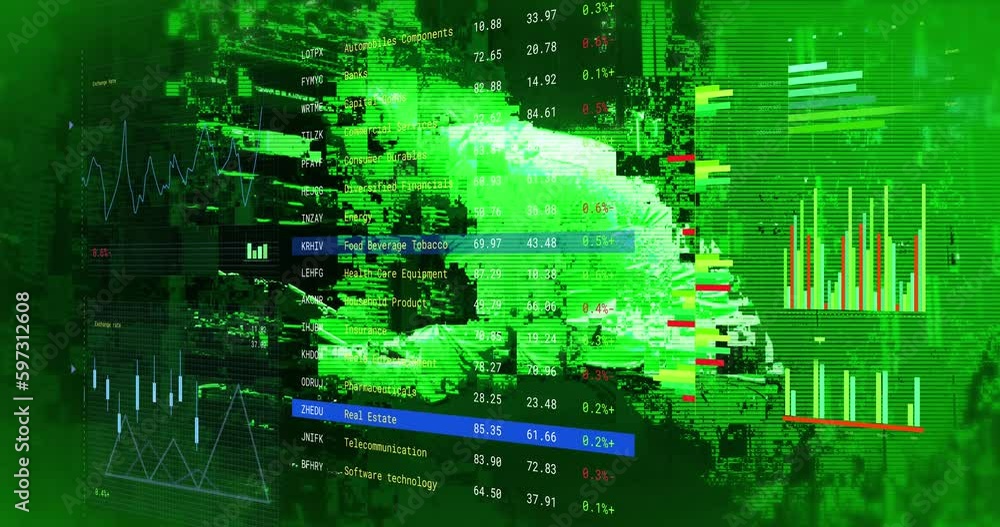 Aufkleber animation of data processing over caucasian male it technician by computer servers