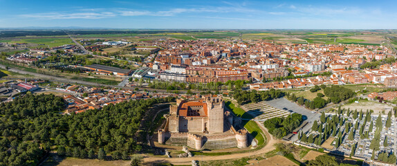 panoramic Castle of la Mota  in Medina del Campo, Valladolid