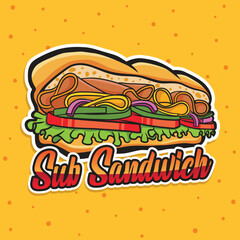 Sandwich Logo Design. Cool Sandwich Logo