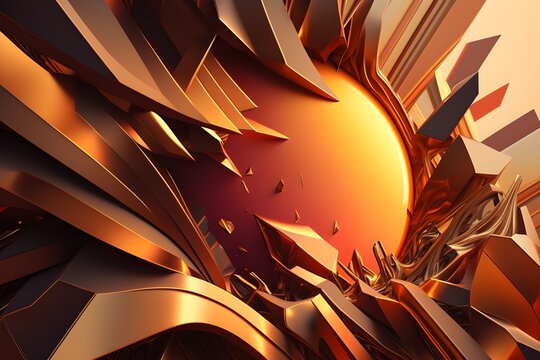 Modern Abstract sun glow