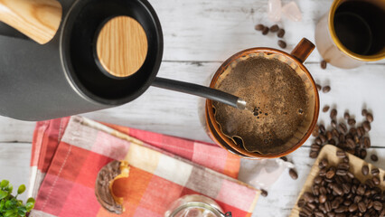 ドリップコーヒーを淹れるイメージ