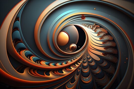 Modern Abstract Galaxy Planet Orbit swirl