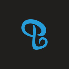 Fototapeta premium letter q curves blue waves logo vector