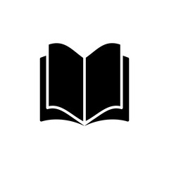 Book icon vector. Open book vector icon.