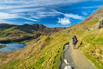 Tuinposter Pyg track at Pen-y Pass in Snowdon. North Wales © Pawel Pajor