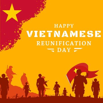 Premium Vector | Vietnam's reunification day 30 april background design