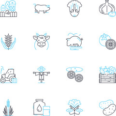 Bio park linear icons set. Wildlife, Conservation, Nature, Habitat, Biodiversity, Endangered, Species line vector and concept signs. Ecosystem,Safari,Education outline illustrations