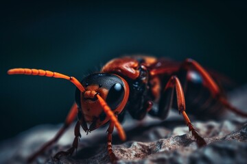 Summary of 9 types of red hornet life. Generative AI