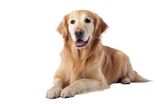 a transparent background with a golden retriever dog Generative AI