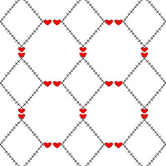 red and white background with a pattern