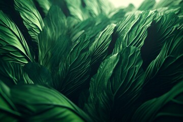 Abstract green nature background. Generative AI