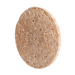 One tasty crispbread on white background. Healthy snack
