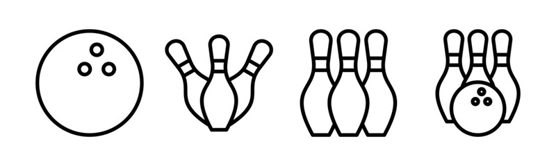 Bowling icon vector illustration. bowling ball and pin sign and symbol.