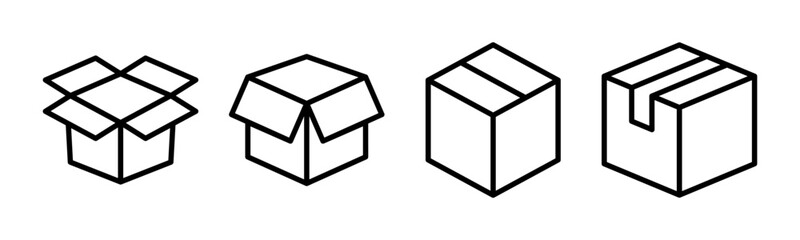 Box icon vector illustration. box sign and symbol, parcel, package