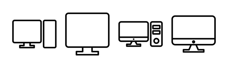Computer icon vector illustration. computer monitor sign and symbol