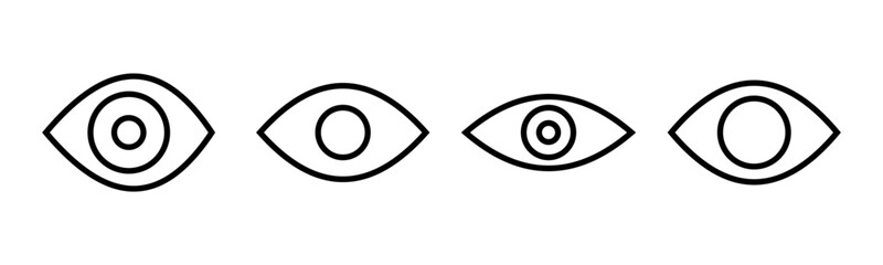 Eye icon vector illustration. Eye sign and symbol. Look and Vision icon.
