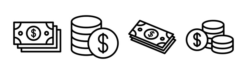 Money icon vector illustration. Money sign and symbol