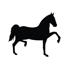 Fototapeta na wymiar Horses Silhouette, Horse Racing, Horse Riding Equine Equestrian Race, Jockey Pony Outline Horse Rider Vector 