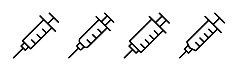 Syringe icon vector illustration. injection sign and symbol. vaccine icon