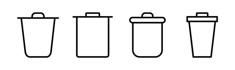 Trash icon vector illustration. trash can icon. delete sign and symbol.