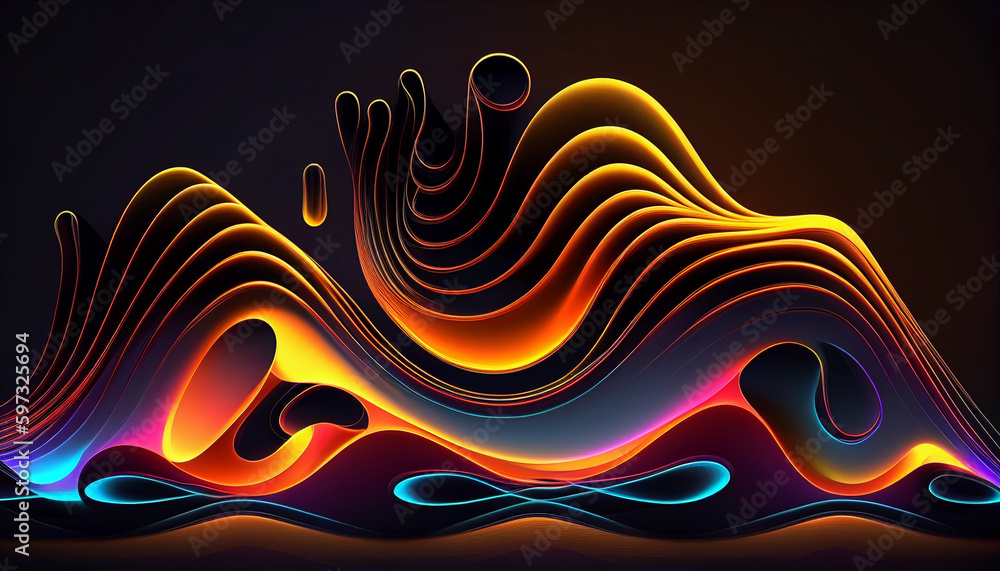 Poster modern and stylish wallpaper design that has been created through 3d rendering. the abstract backgro