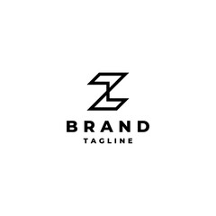 Abstract Initials Letter Z Logo Design. Abstract Lines Minimalist Initial Letter Z Logo Design.