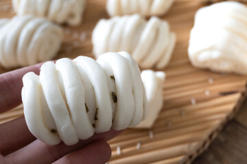 Chinese traditional pasta Steamed rolls, huajuan