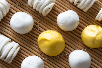 Fototapeta na wymiar steamed bun, wowotou, traditional Chinese snack, delicious and healthy coarse grain food