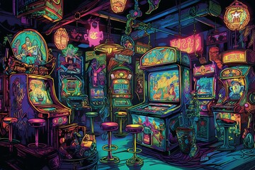 Fototapeta premium Neon Arcade