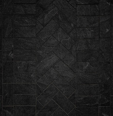 Black marble stone tile background texture