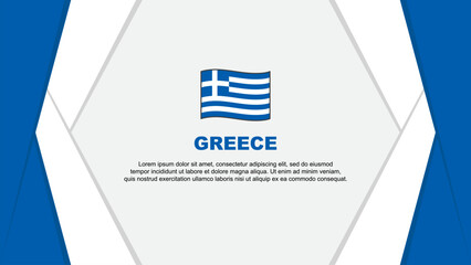 Greece Flag Abstract Background Design Template. Greece Independence Day Banner Cartoon Vector Illustration. Greece Background