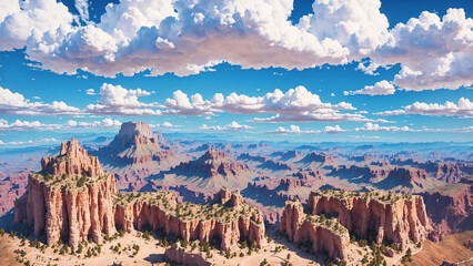 canyon panorama, created with ai - obrazy, fototapety, plakaty