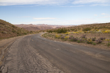 Road through Lake Mead National Recreation Area