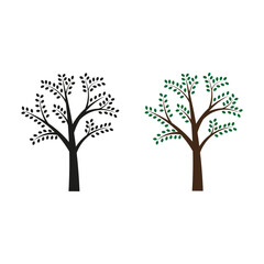 Fantasy tree. Organic concept. Tree for concept design. Vector illustration.