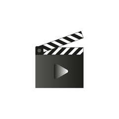 Clapperboard icon. Cinema production sign. Movie concept. Vector illustration.