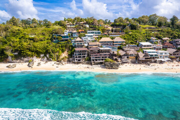 Aerial view of Bingin beach in Bali, Indonesia