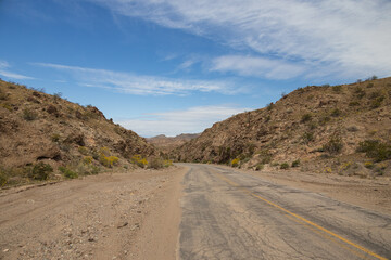 Road through Lake Mead National Recreation Area