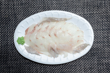 Sashimi, fresh raw fish dish 