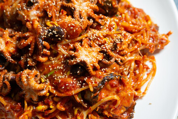 short arm octopus Steamed Seafood, Korean food