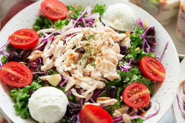 salad with Boiled Chicken and vegetables