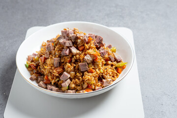 Ham and vegetable fried rice